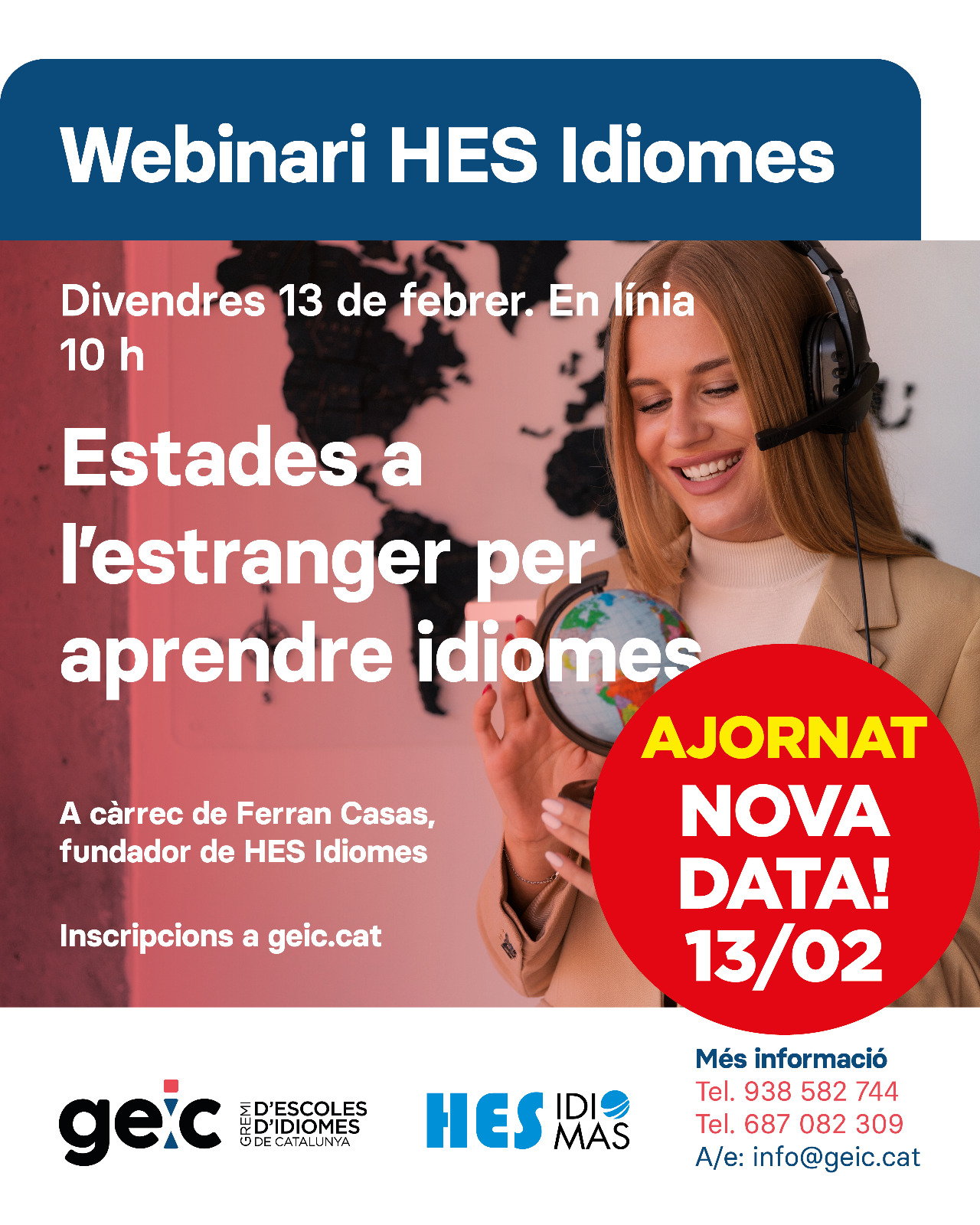 Sessió informativa Catàleg d'estiu: Programes a l'estranger / Colònies internacionals als Pirineus / trimestres / anys acadèmics i altres opcions internacionals