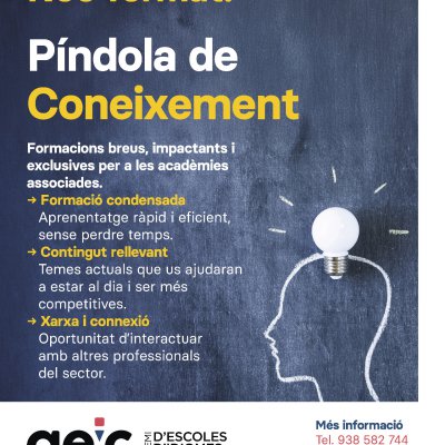 Descobreix les Píndoles de Coneixement del GEIC! Formacions breus, impactants i exclusives per a les acadèmies associades.