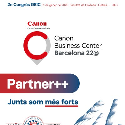 Descubreix el 2n Congrés del GEIC! Gràcies als nostres aliats! Canon Business Centrer Barcelona 22@