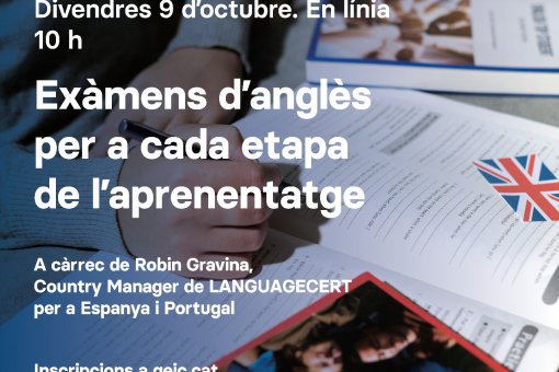 Webinar LANGUAGECERT: Exàmens d'anglès per a cada etapa de l'aprenentatge